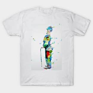 CHARLIE CHAPLIN watercolor portrait .9 T-Shirt